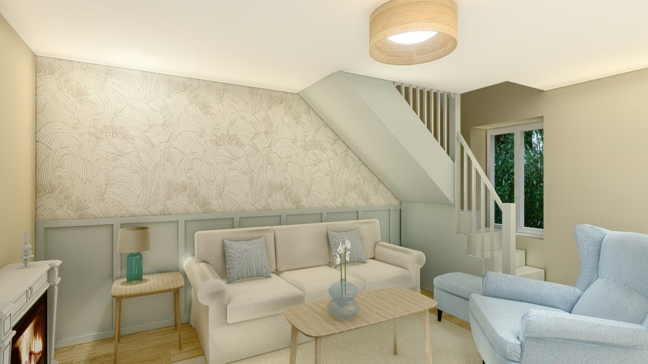 cottage anglais rénovation pièce de vie