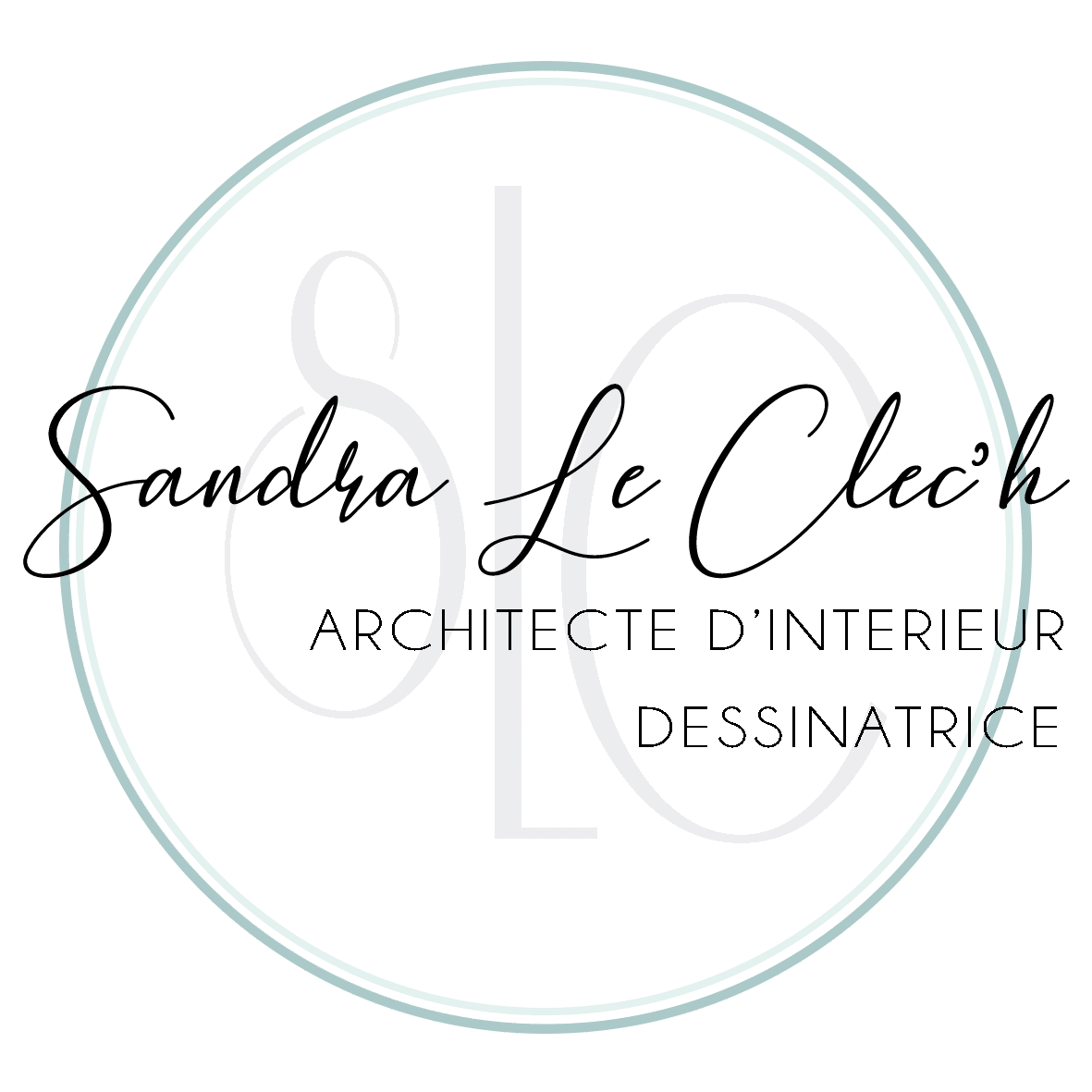 Logo sandra le clech architecte d'intérieur
